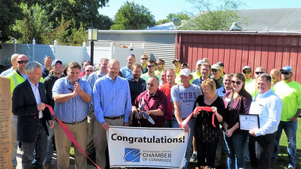 Residents, elected officials and guests celebrate the new water system in the Village of Sadorus, Illinois.