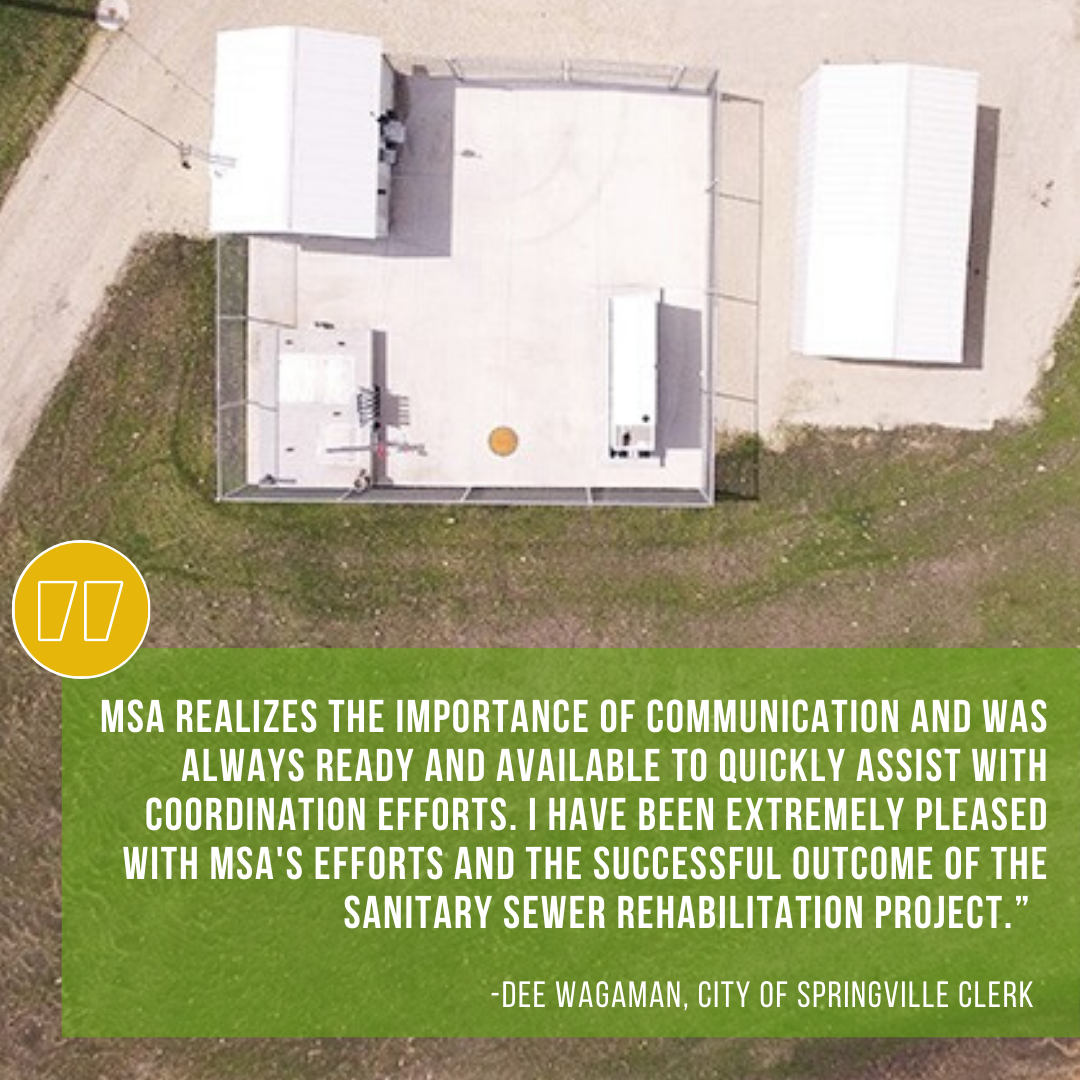 Springville Iowa Sanitary Sewer Client Testamonial