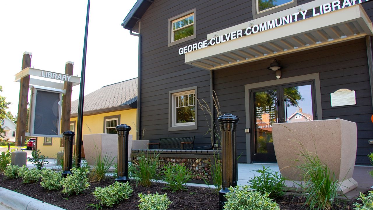 New George Culver Community Library in Sauk City, Wisconsin, features contemporary design and room for community gathering.