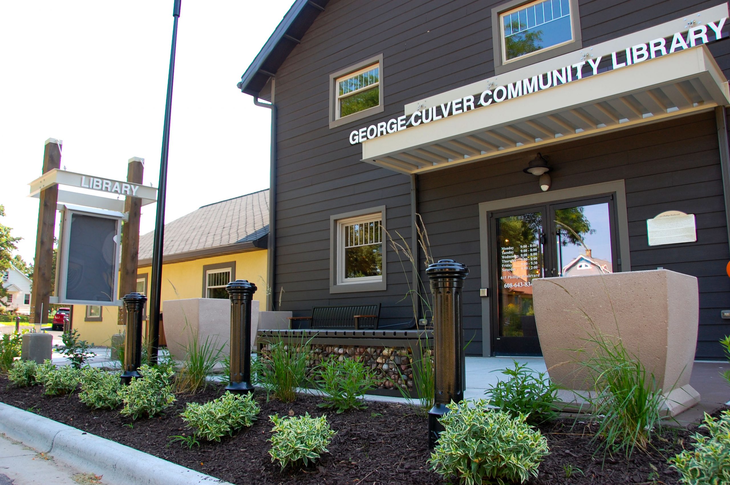 New George Culver Community Library in Sauk City, Wisconsin, features contemporary design and room for community gathering.