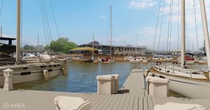 Digital rendering for new renovated marina at Milwaukee Yacht Club