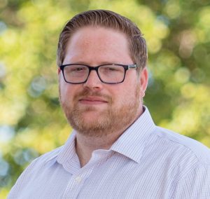 Employee headshot of community development specialist at MSA Professional Services, Brandon Melton.