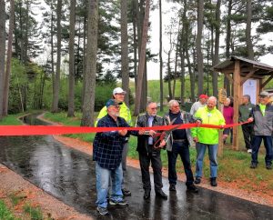 Ribbon cutting ceremony for a new bike and pedestrian trail, the Conover-Phelps Trail, in Phelps, Wisconsin.