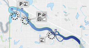 Inventory and Analysis map created by MSA Professional Services for a water recreation trail feasibility study for the City of Dayton, Minnesota.